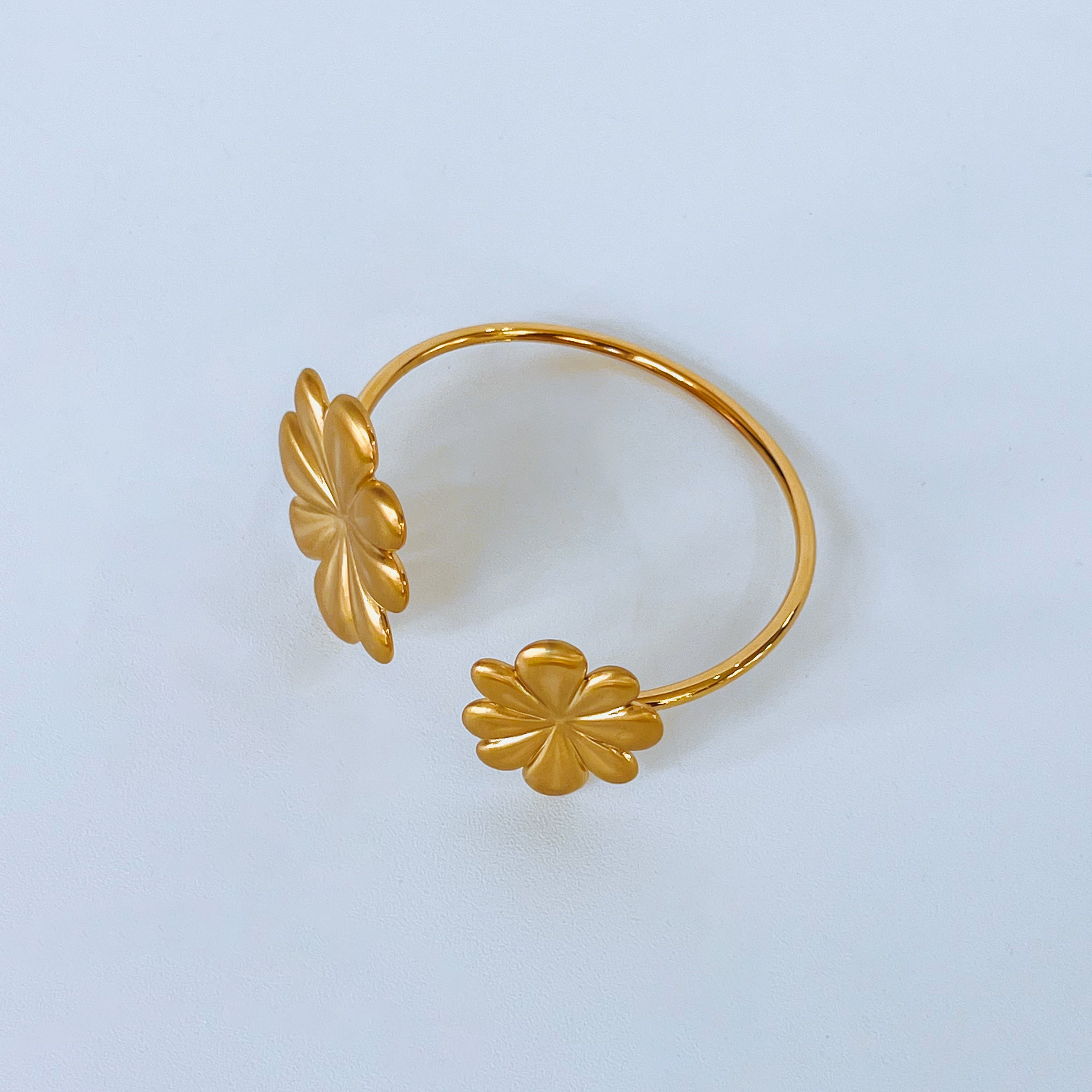 Gold Flower Cuff – IN THE SAND SHOP