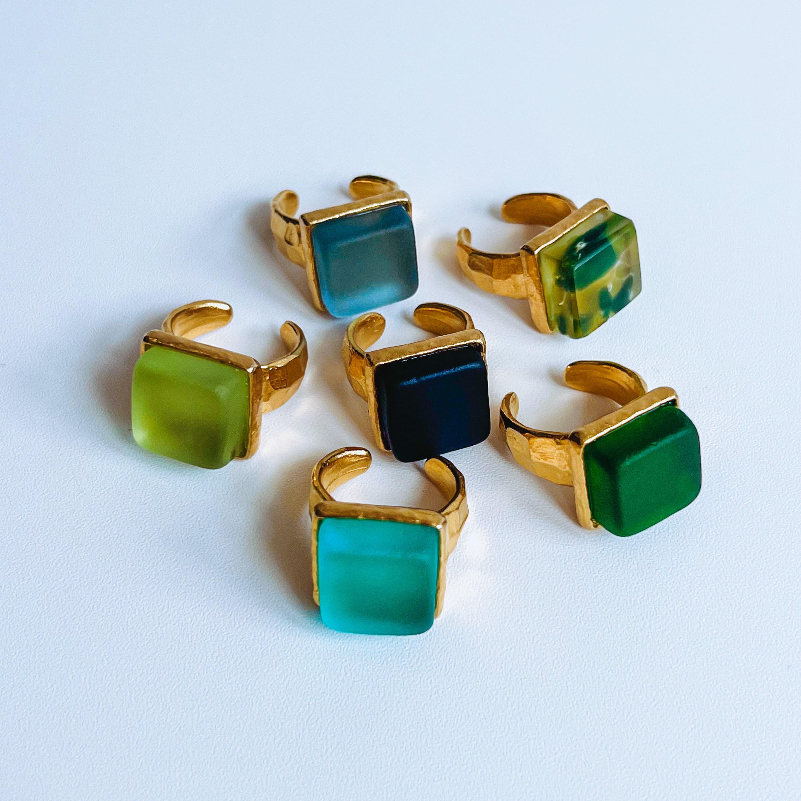 Recycled Glass Rings – IN THE SAND SHOP