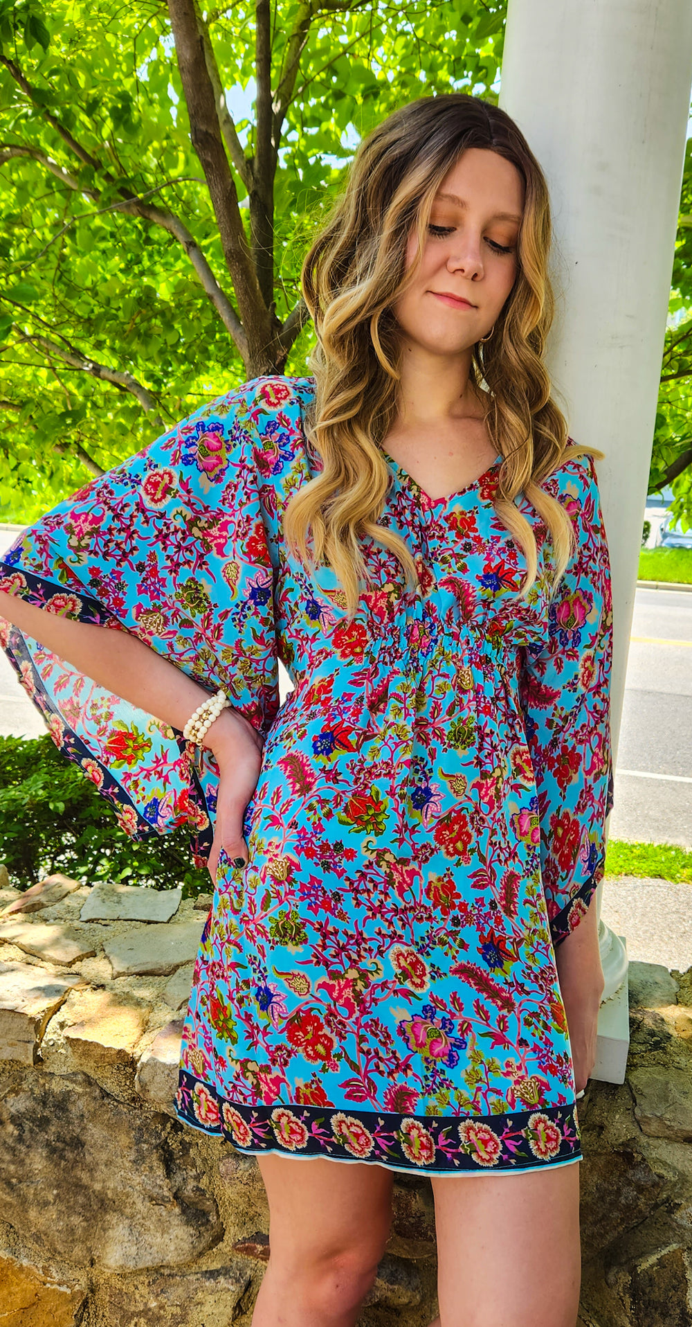 Bali Tunic Dress Blue