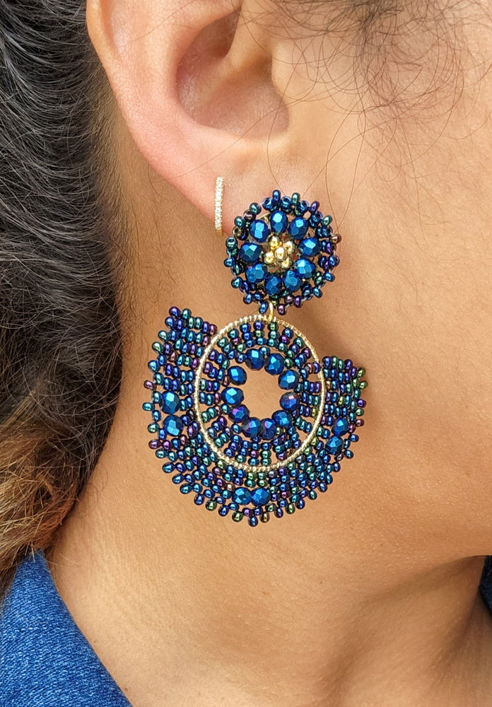 Ellie indigo earrings