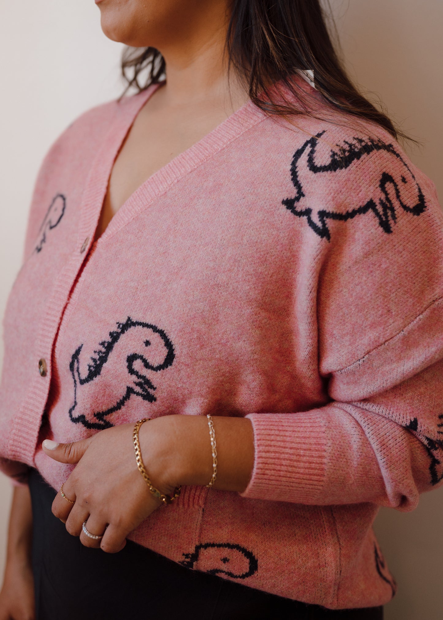 Dino Pink Cardigan