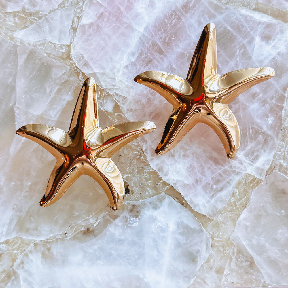 Starfish Gold Studs