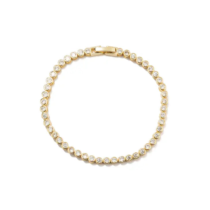 Angela Tennis Bracelet Gold