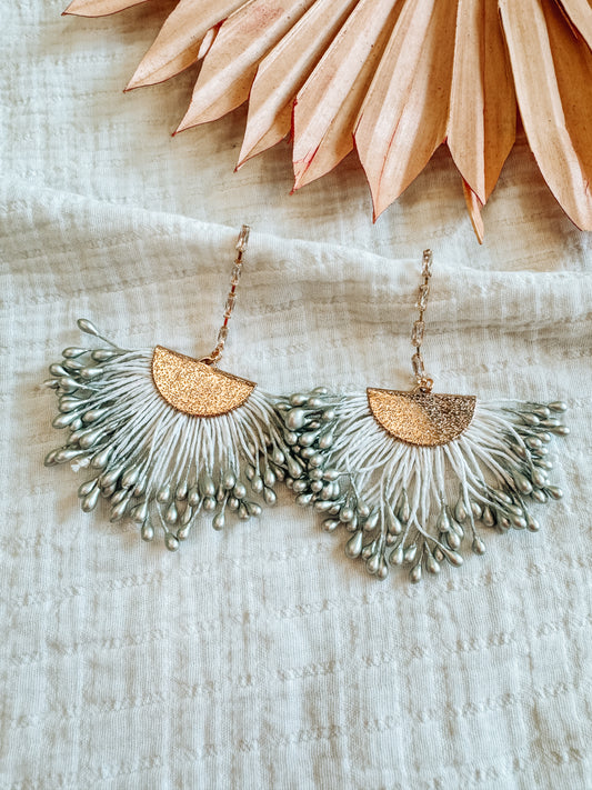 Silver and gold summer earrings 