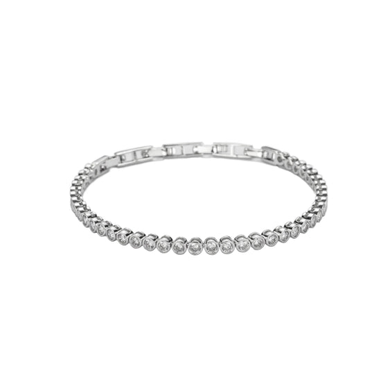 Angela Tennis Bracelet Silver