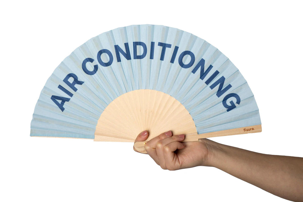 Air Conditioning Hand Fan Blue