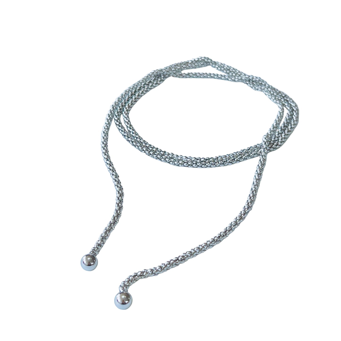 Vintage Silver Chain Necklace on a light background