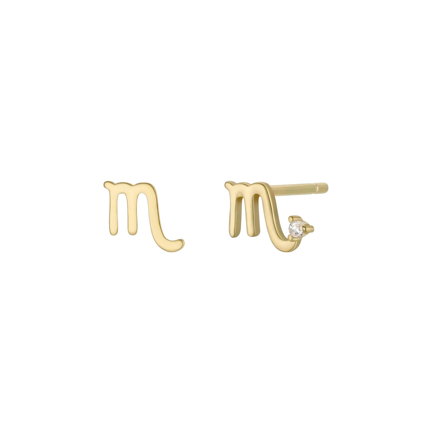 Zodiac Gold Earrings - Scorpio Gold Scorpio Zodiac earrings 