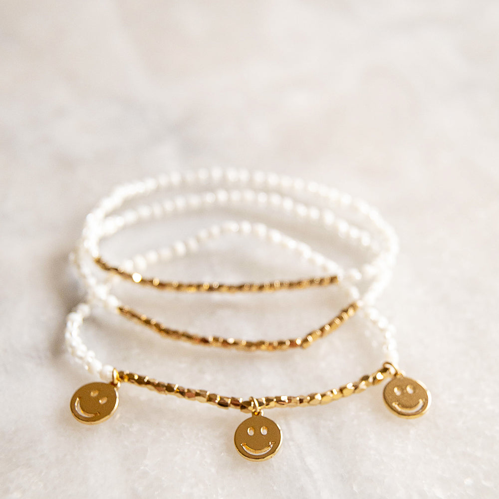 Smiley Face Bracelet Set