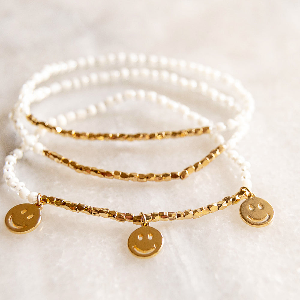 Smiley Face Bracelet Set