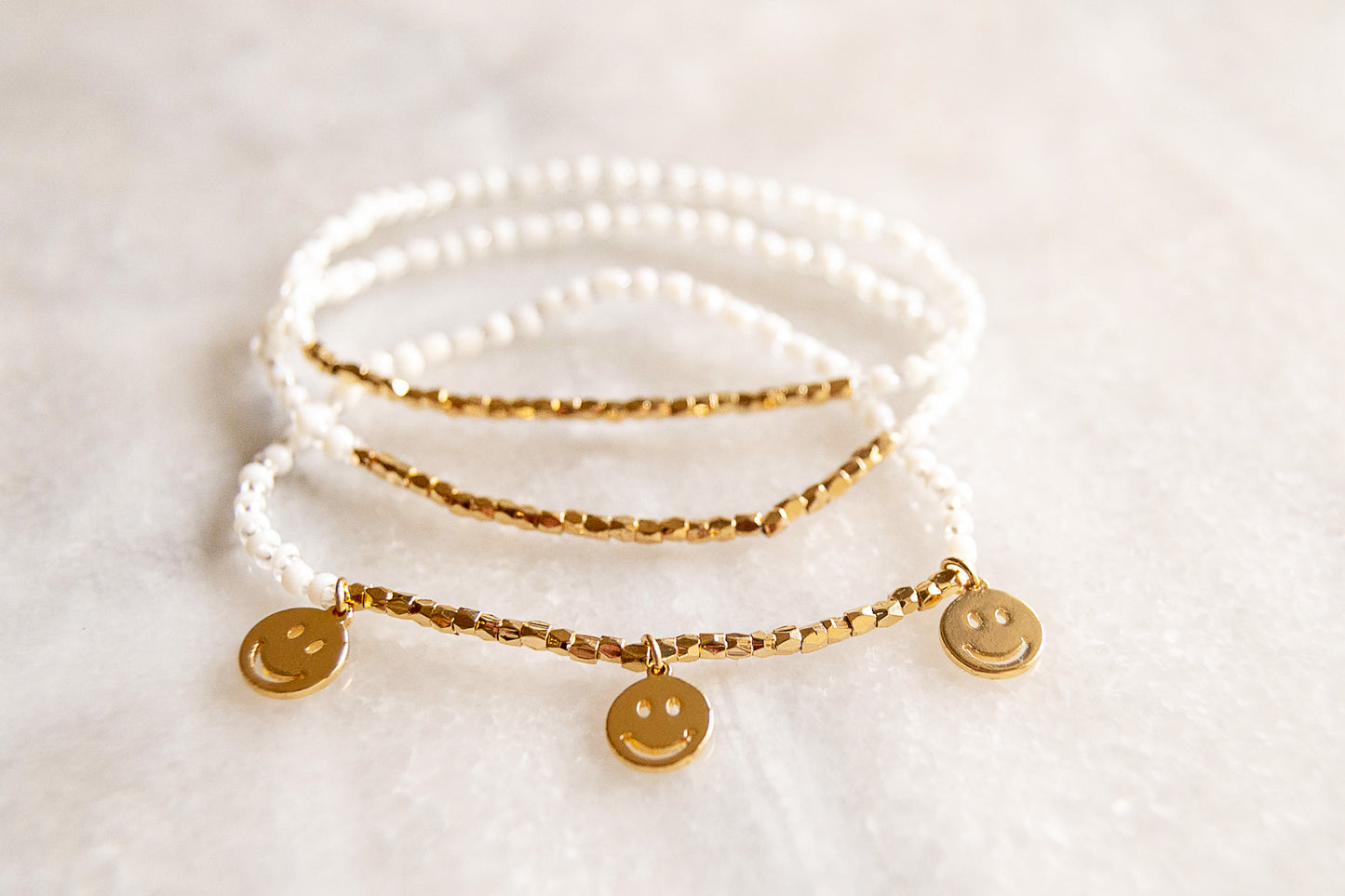 Smiley Face Bracelet Set