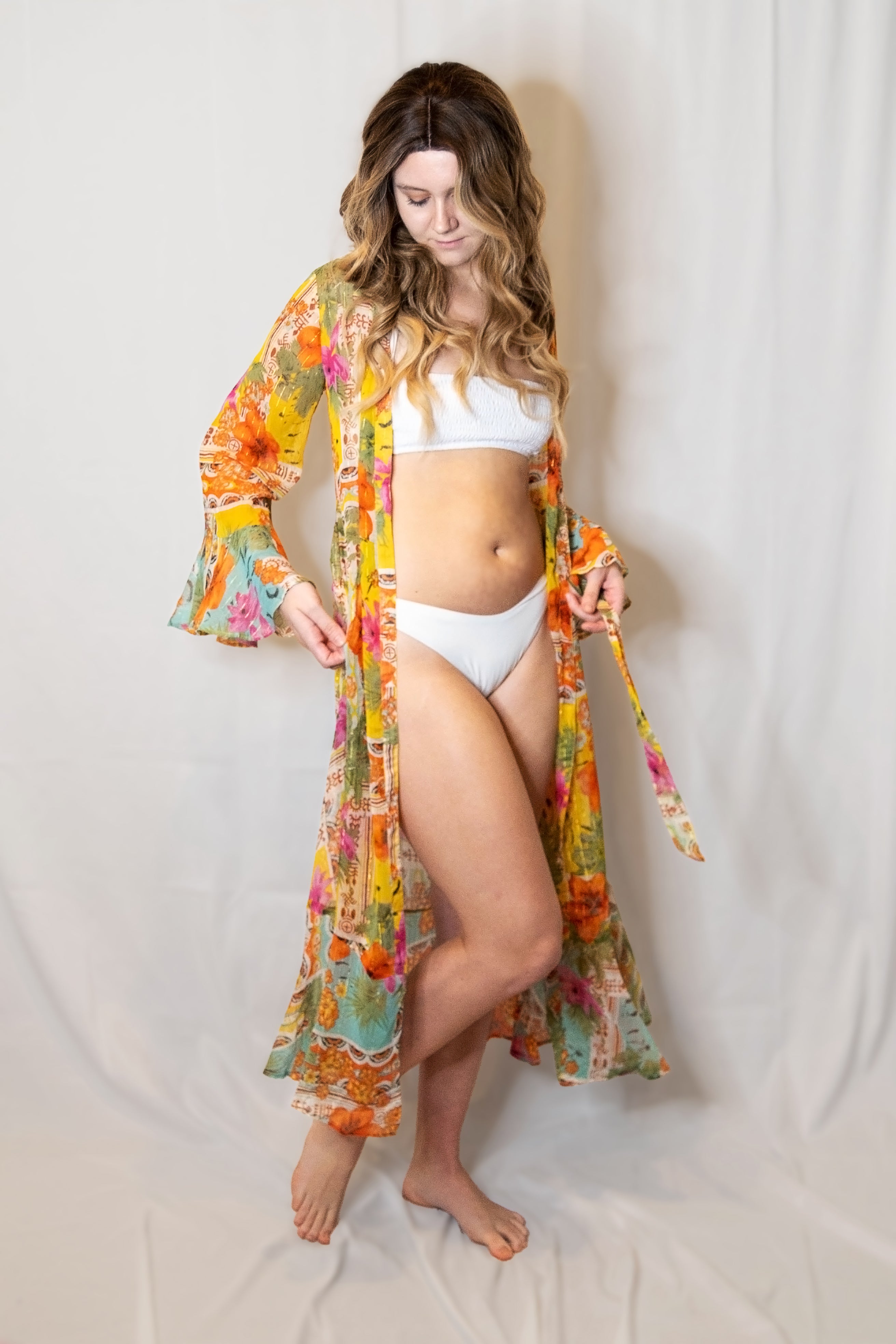 Tropical on sale kimono cardigan