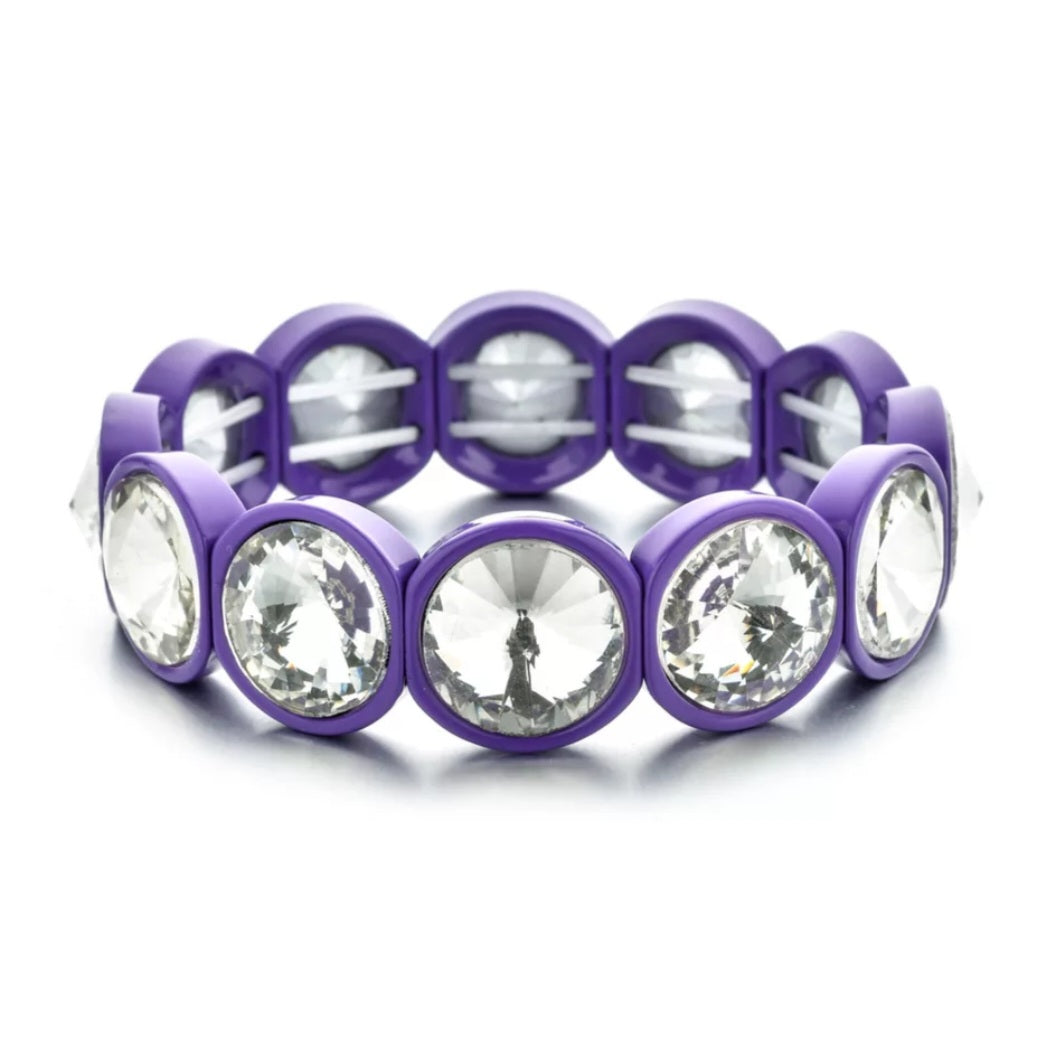 Isabel Elastic Band Bracelets Purple