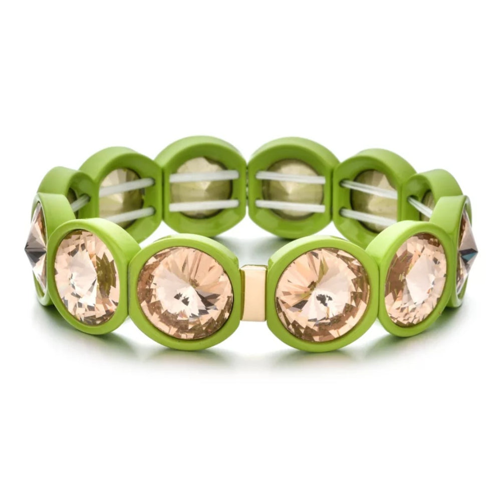 
                      
                        Isabel Elastic Band Bracelets Green and Clear
                      
                    